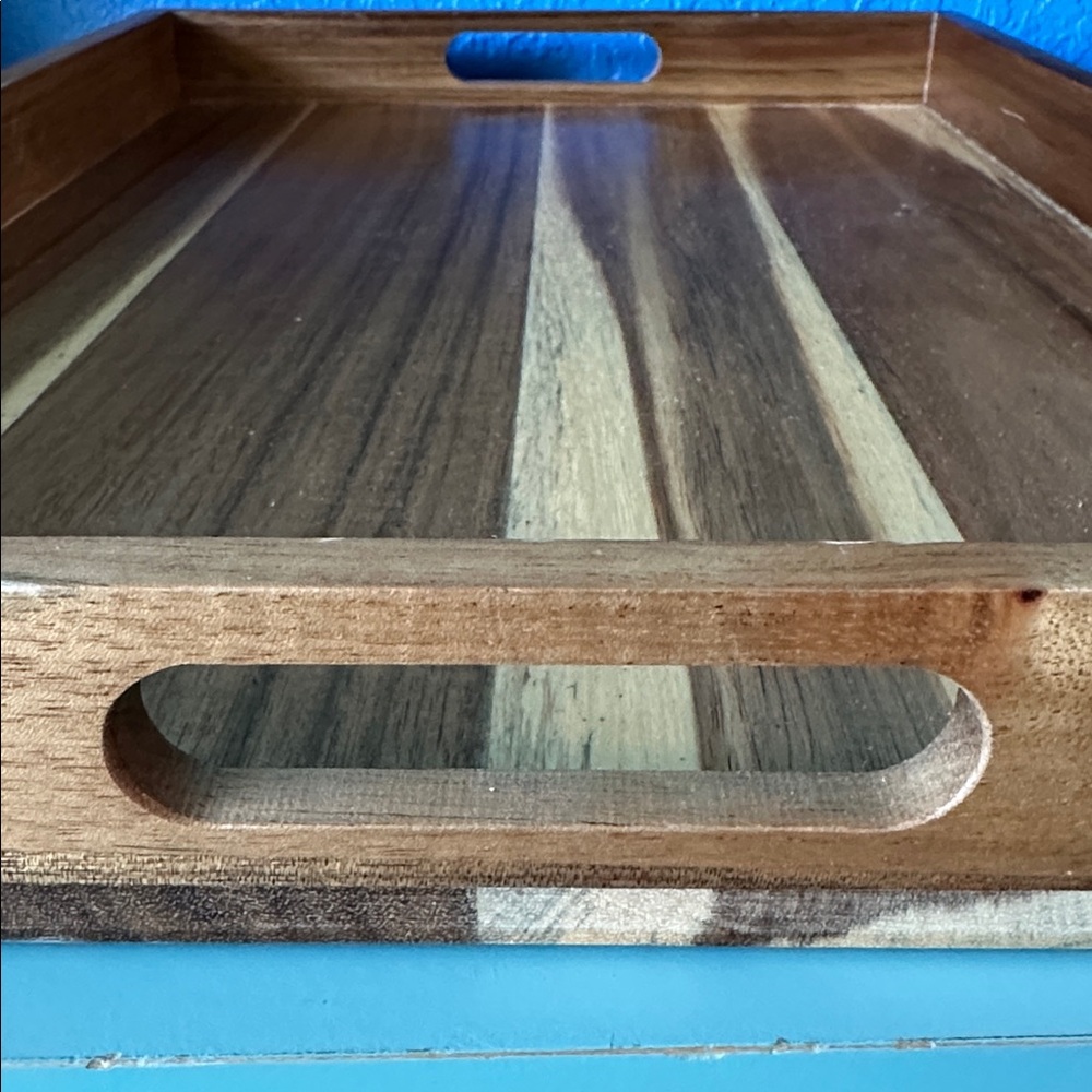 Elegant Wooden Serving Tray - Picture 3 of 6